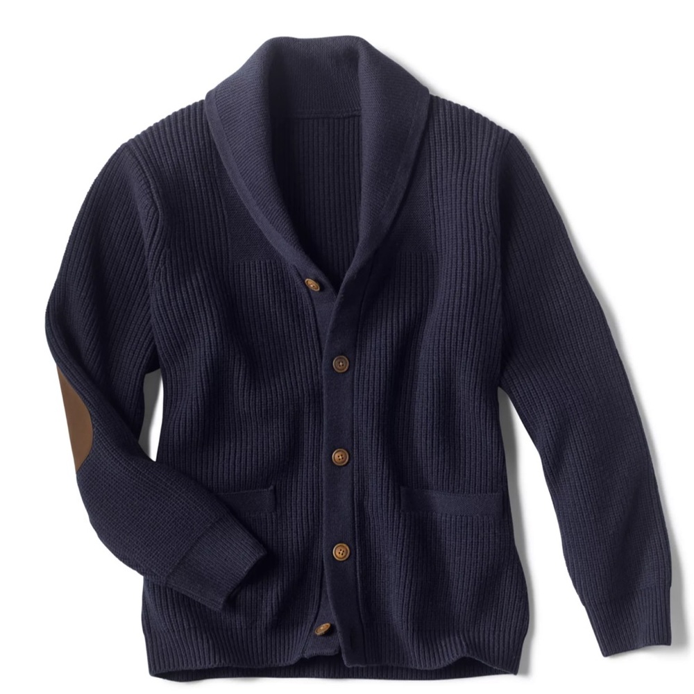 Men's Wool-Blend Shawl Cardigan Sweater